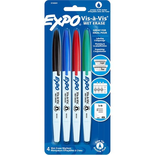 EXPO VIS-A-VIS WET-ERASE MARKERS