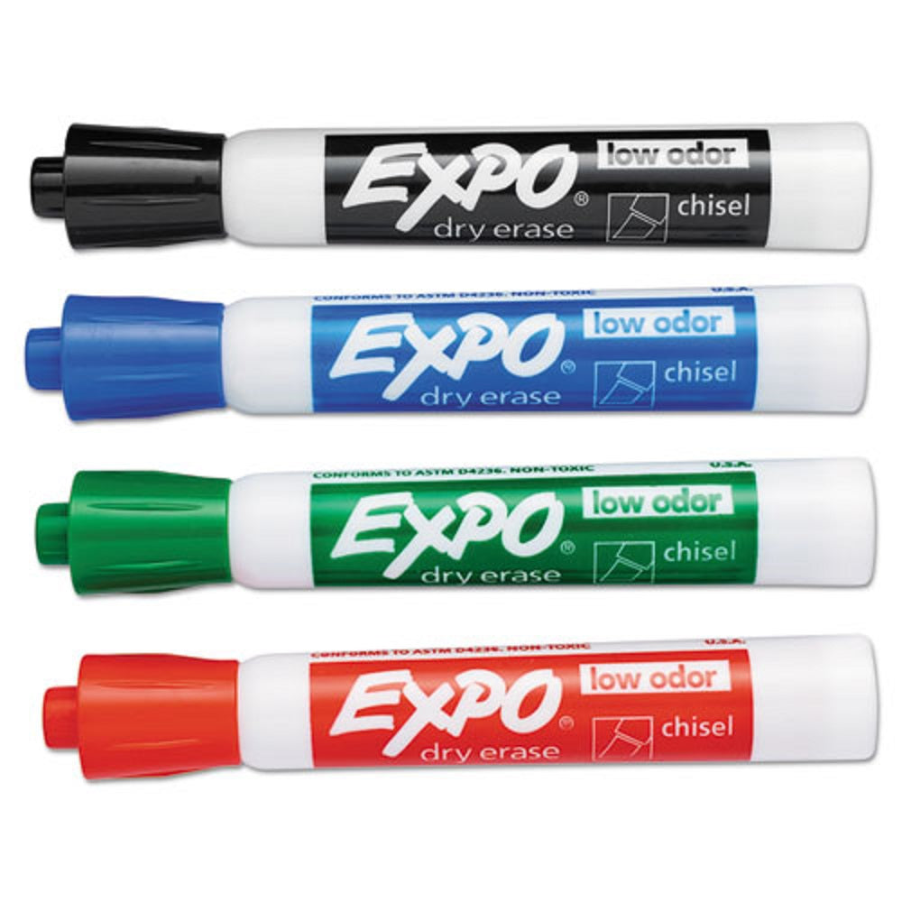 EXPO LARGE BARREL DRY-ERASE MARKERS