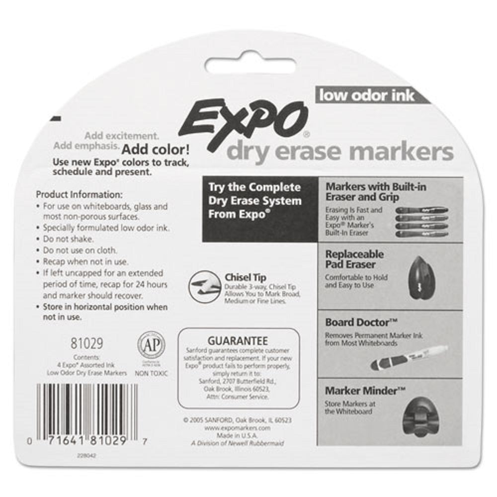 EXPO LOW ODOR DRY ERASE MARKERS