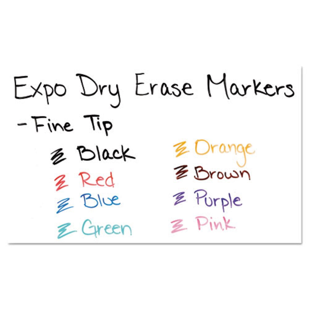 EXPO LOW ODOR DRY-ERASE FINE TIP MARKERS