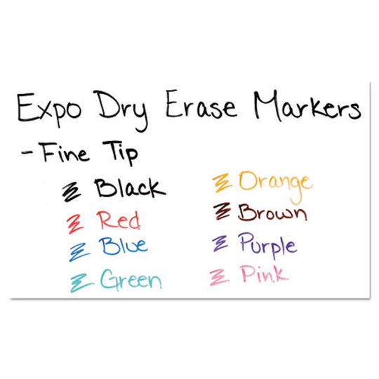 EXPO LOW ODOR DRY-ERASE FINE TIP MARKERS