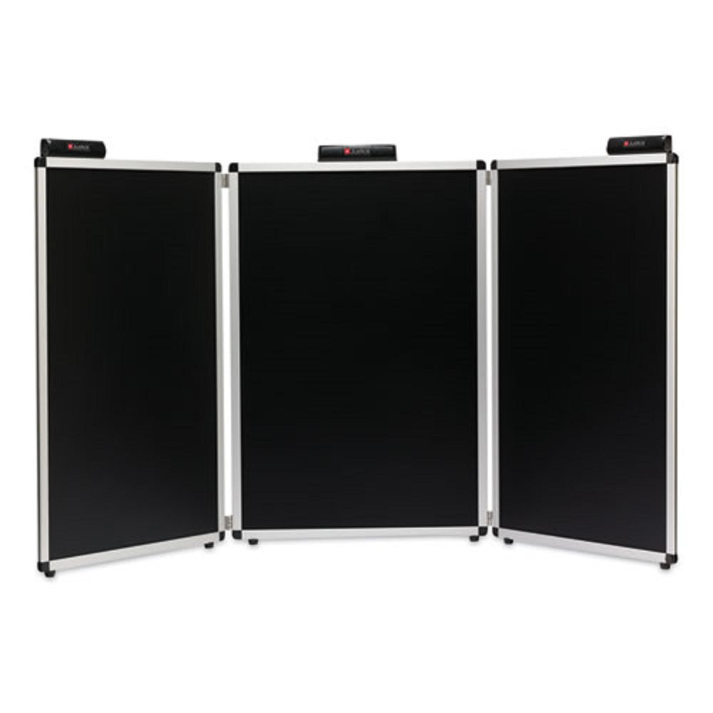 SMEAD THREE PANEL ELECTRO -SURFACE TABLE TOP EXPO DISPLAY - BLACK