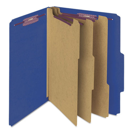 EIGHT SECTION PRESSBOARD TOP TAB CLASSIFICATION FOLDERS W/SAFESHIELD FASTENERS