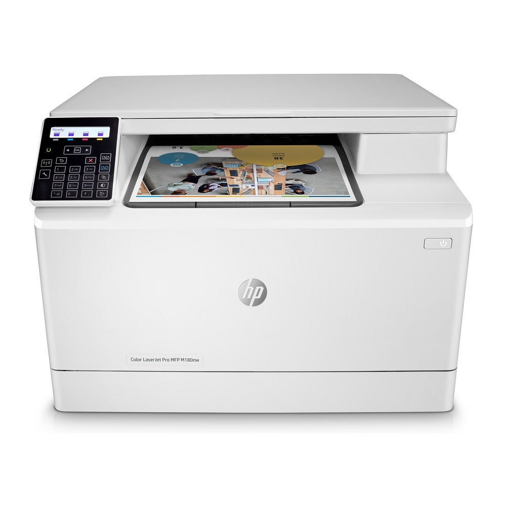 Color LaserJet Pro MFP M180nw Multifunction Laser Printer, Copy/Print/Scan