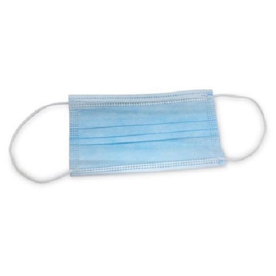 THREE-PLY GENERAL USE FACE MASK, BLUE/WHITE - 2500/CARTON