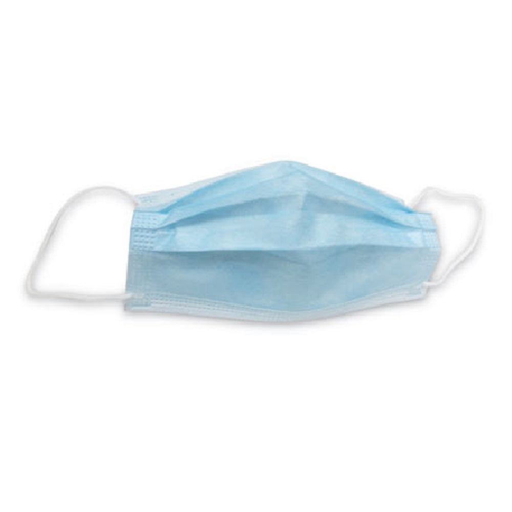 THREE-PLY GENERAL USE FACE MASK, BLUE/WHITE - 2500/CARTON