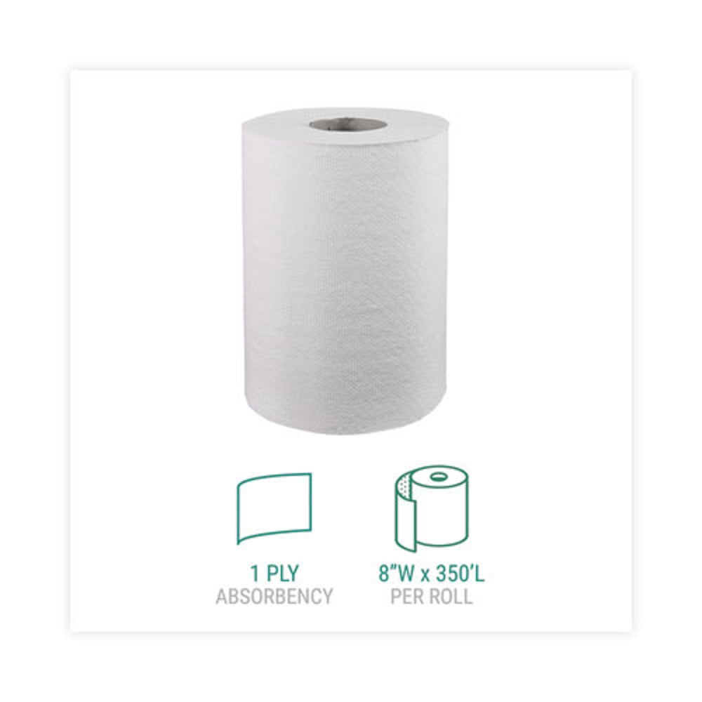 WINDSOFT HARDWOUND ROLL TOWELS - WHITE - 12/ROLLS/CARTON