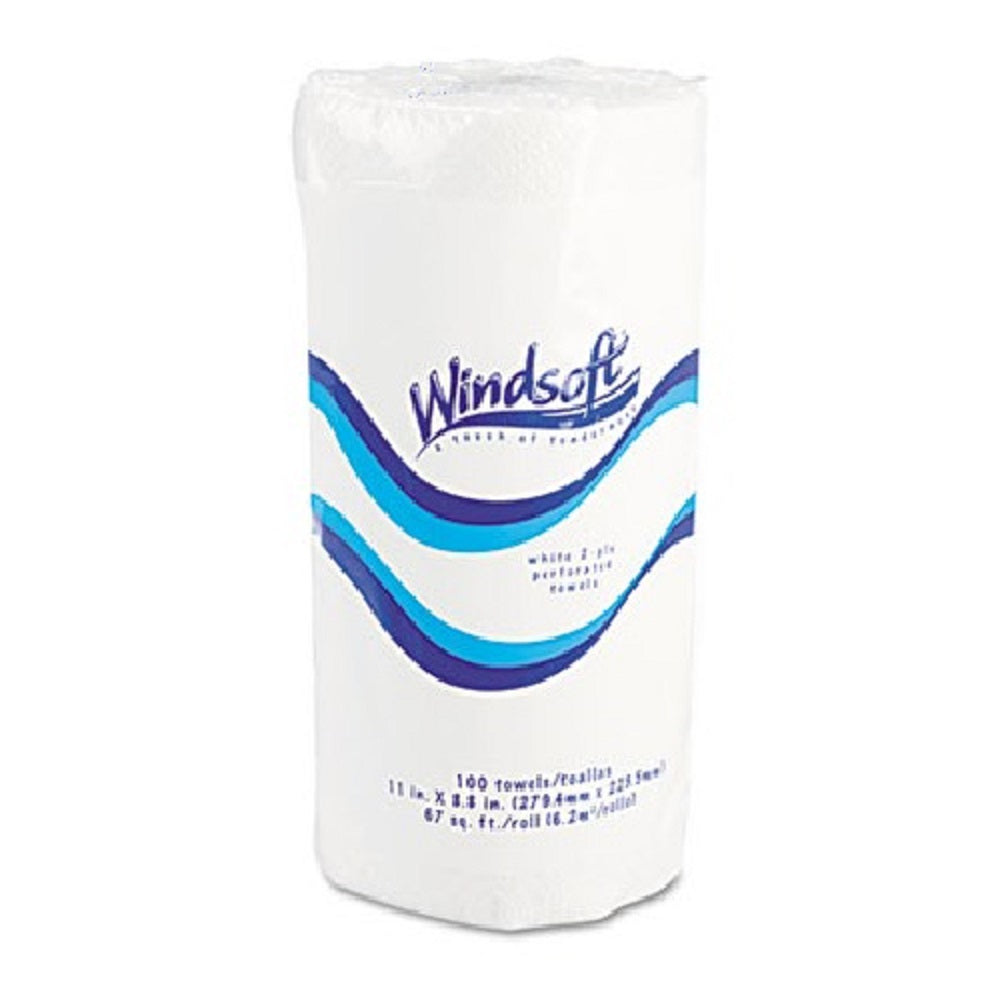 WINDSOFT KITCHEN ROLL TOWELS, 2 PLY - WHITE - 100/ROLL