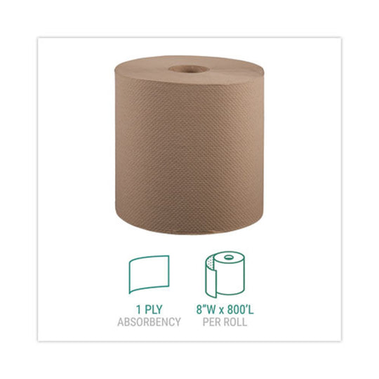 WINDSOFT HARDWOUND ROLL TOWELS - NATURAL - 6 ROLL/CARTON