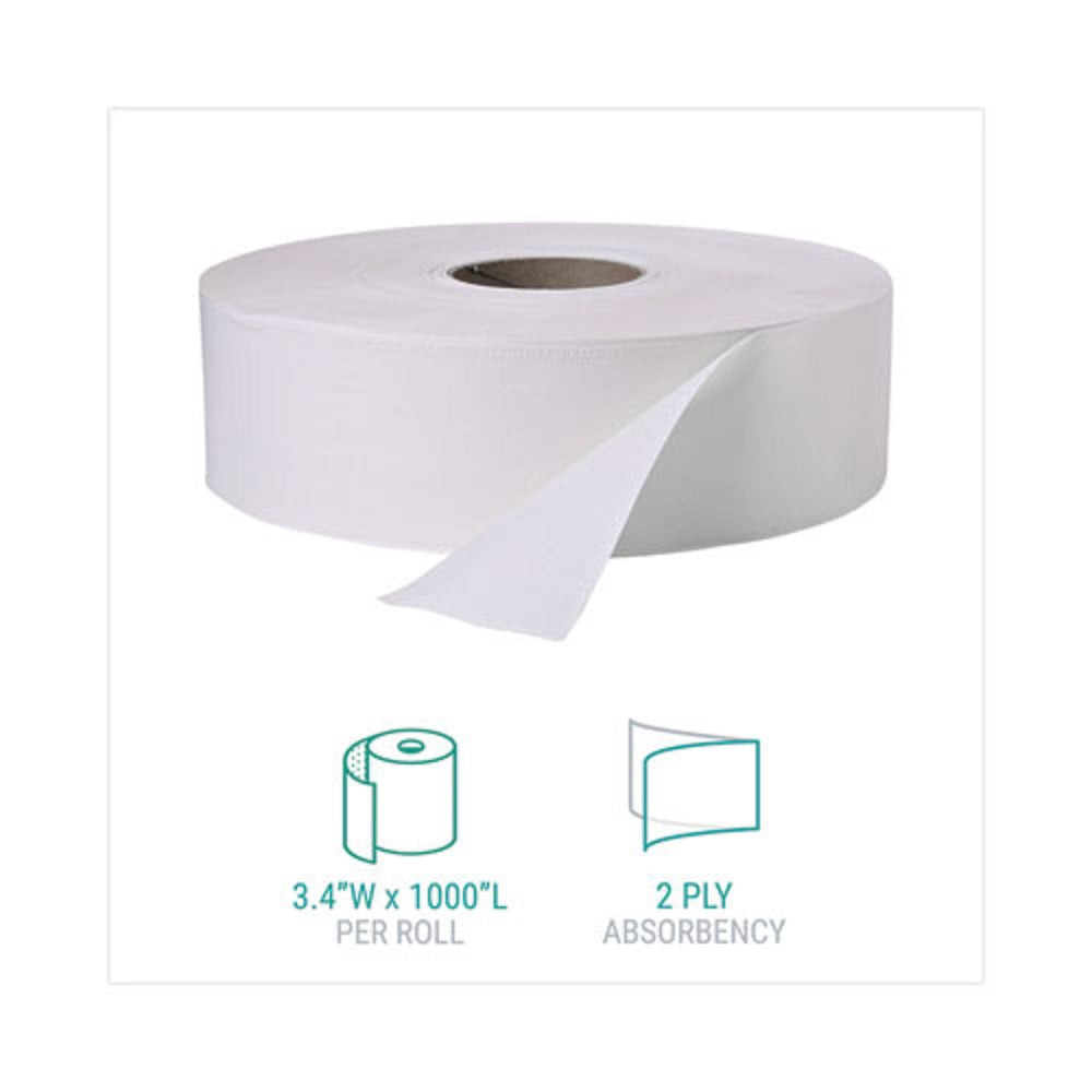 WINDSOFT JUMBO ROLL BATH TISSUE - WHITE - 12 ROLLS/CARTON