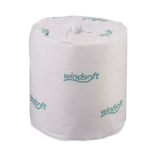 WINDSOFT BATH TISSUE - WHITE - 500 SHEETS/ROLL - 96/ROLLS/CARTON