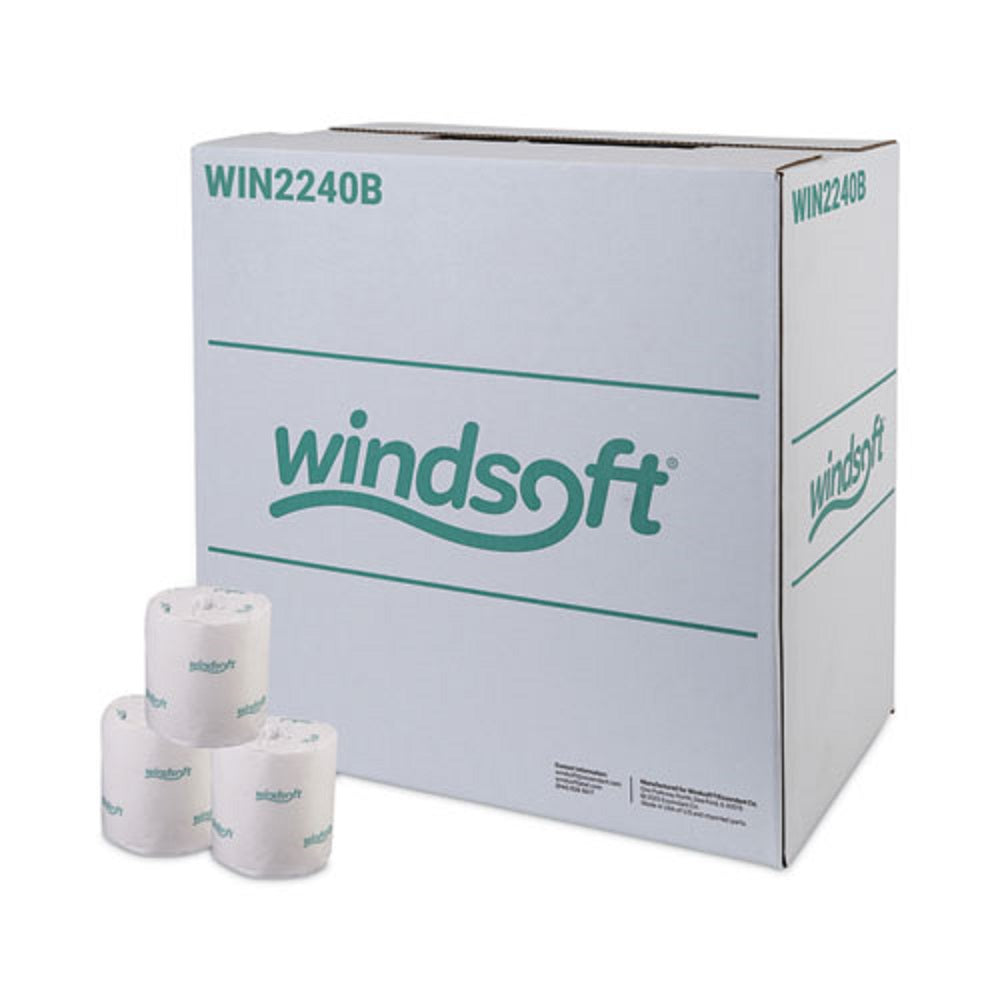 WINDSOFT BATH TISSUE - WHITE - 500 SHEETS/ROLL - 96/ROLLS/CARTON