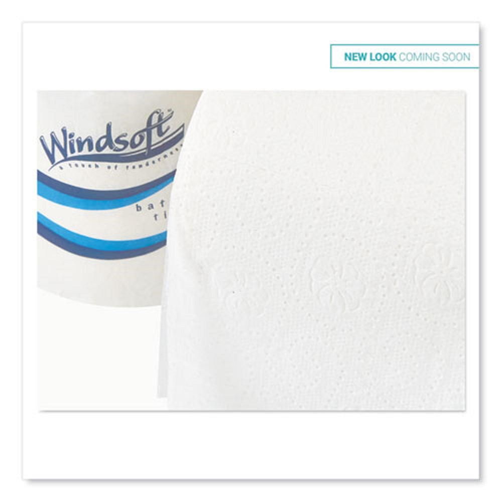 WINDSOFT BATH TISSUE - WHITE - 400 SHEETS/ROLL, 18 ROLLS/CARTON