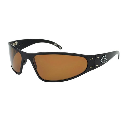 GATORZ WRAPTOR - BLACK FRAME / BROWN POLARIZED LENS