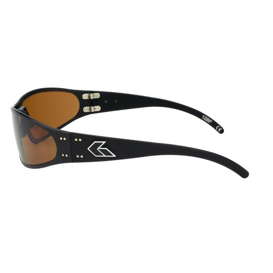 GATORZ WRAPTOR - BLACK FRAME / BROWN POLARIZED LENS