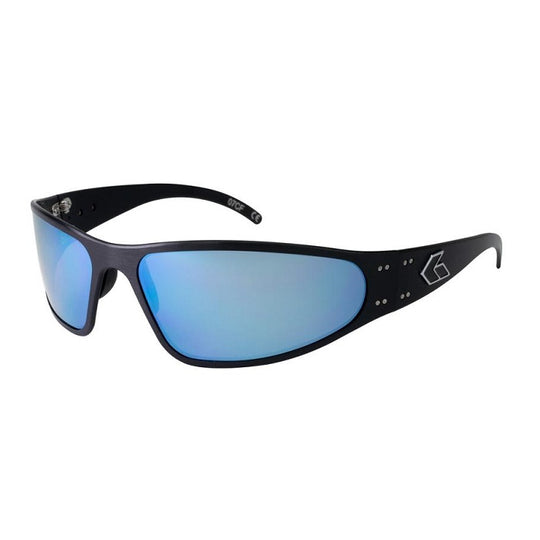 GATORZ WRAPTOR BLACK FRAME / SMOKED BLUE MIRROR LENS