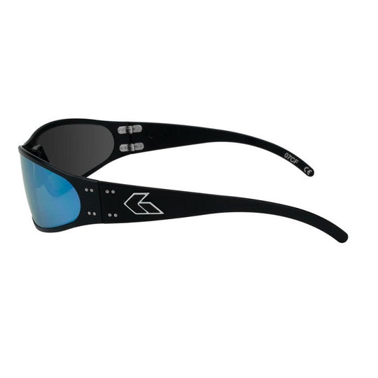 GATORZ WRAPTOR BLACK FRAME / SMOKED BLUE MIRROR LENS