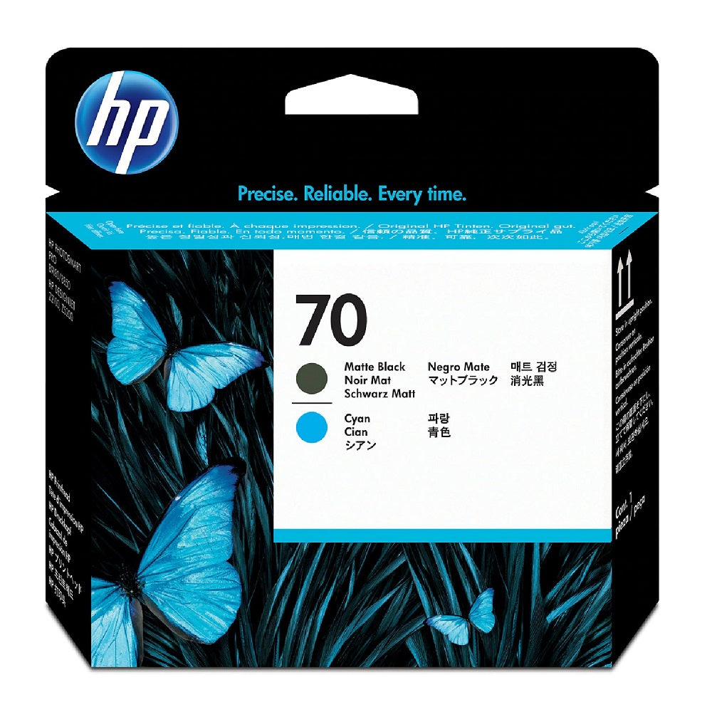 HP 70 MATTE BLACK/CYAN PRINTHEAD